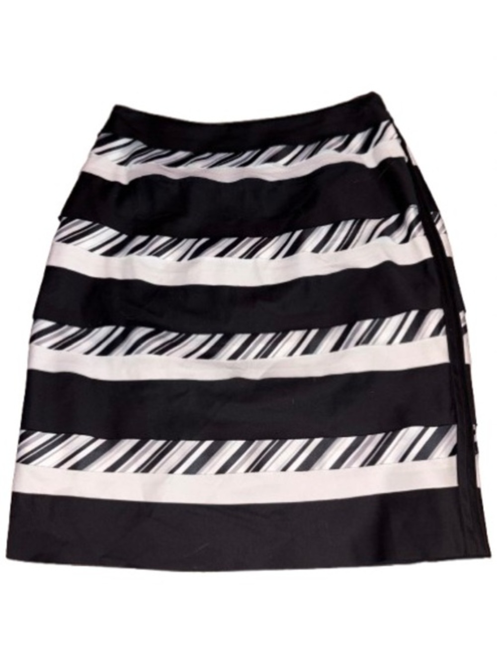 White House Black Market Bumble Bee Black & White Striped Pencil Skirt size 4